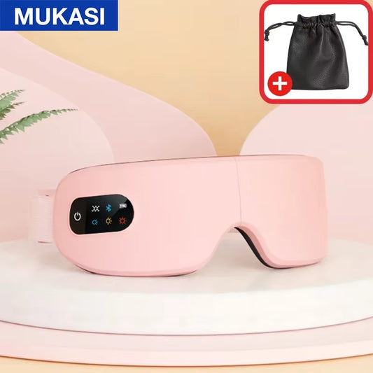 Eye Massager with Vibration Bluetooth Music, Smart Massage Eye Mask for Eye Relax, Reduce Eye Strain, Improve Sleep